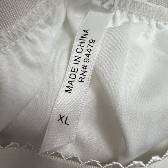 Women's Boho Embroidered Magic Skirt XL White Mesh Lined Festival Gypsy Cottage - Picture 6 of 8